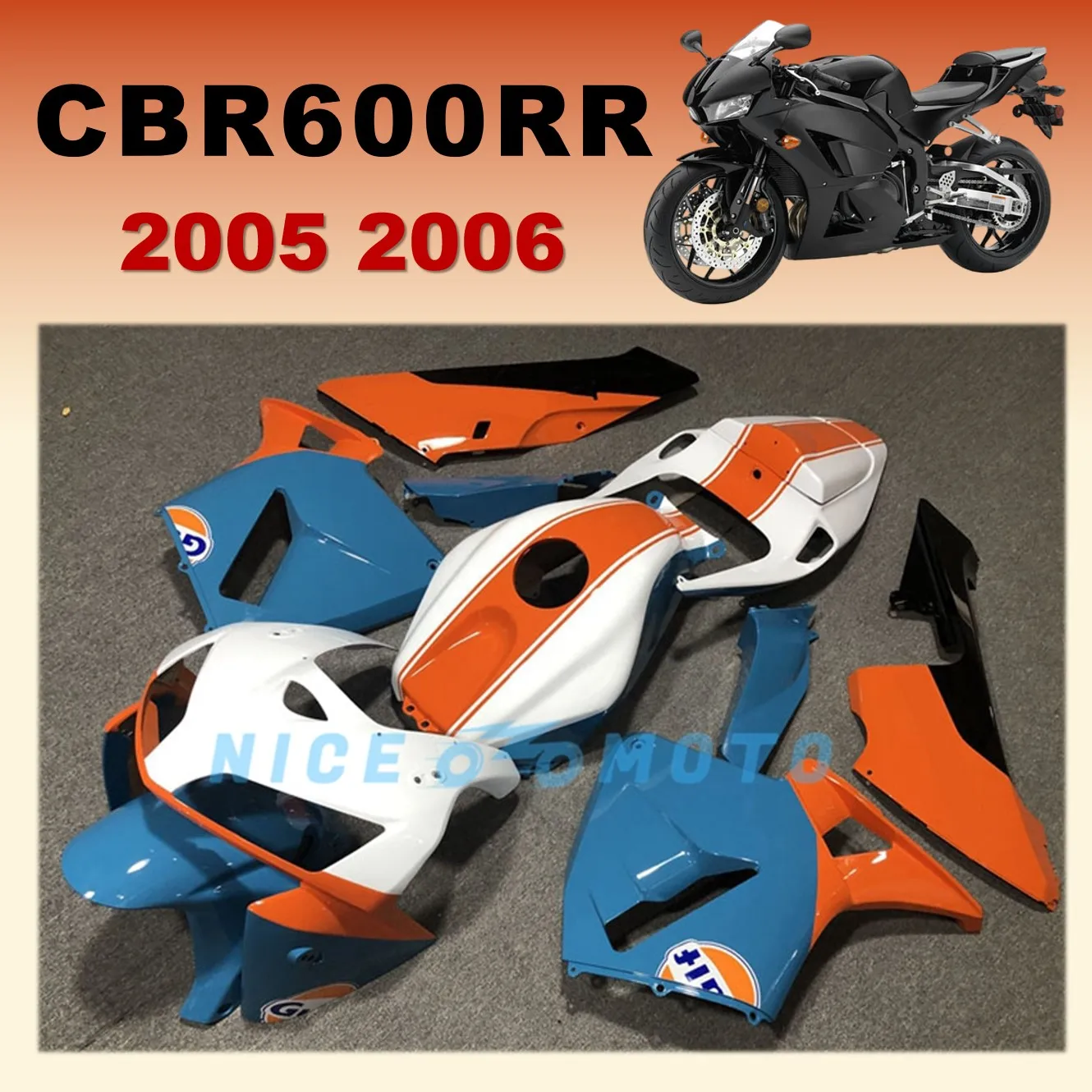 

Fit For Honda CBR600RR 2005 2006 Bodywork Fairing Kit CBR 600RR 05 06 Superior Motorcycle Injection fairings