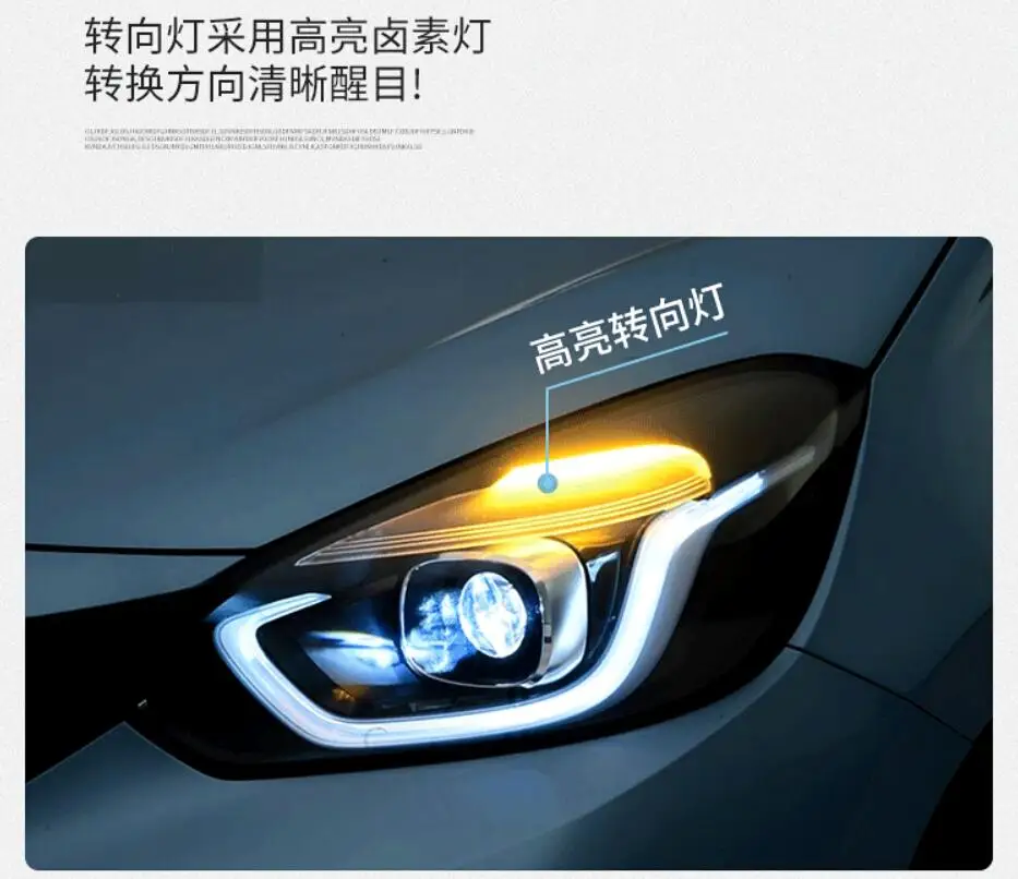 Car Bumper Headlamp Jazz Fit Headlight 2020~2022y LED DRL Car Accessories HID Xenon Fit Fog Lamp