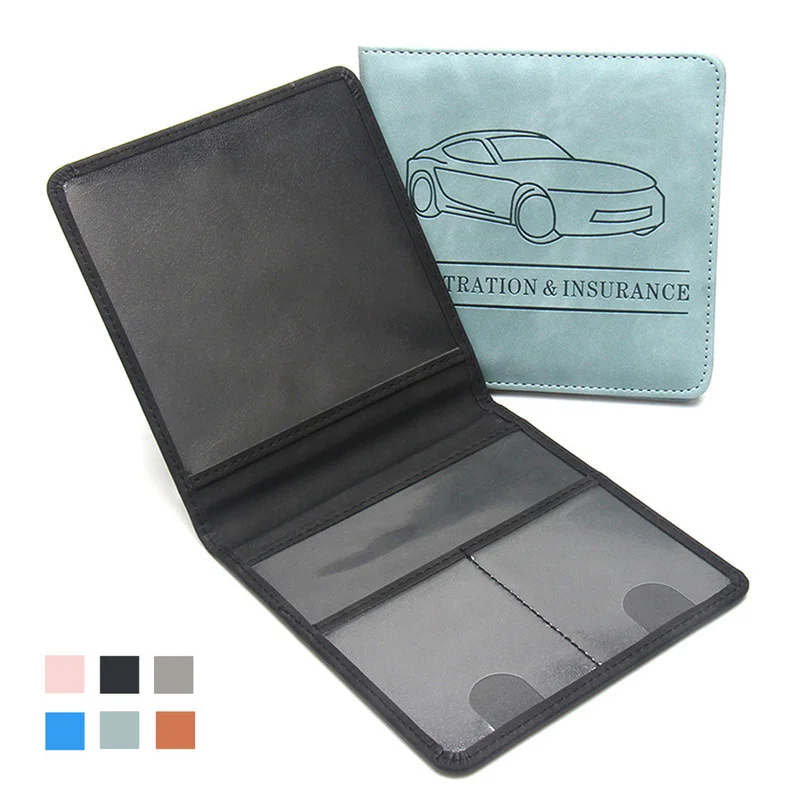 Car Registration and Insurance Holder Car Accessories Vehicle Glove Box Car Organizer Car Essential Document Card Wallet