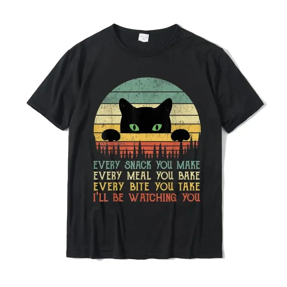 Every Snack You Make Cat Funny Cat Mom Cat Mama Cat Dad T-Shirt Vintage Fashion TShirts for Women Oversized Tees Graphic Tshirts