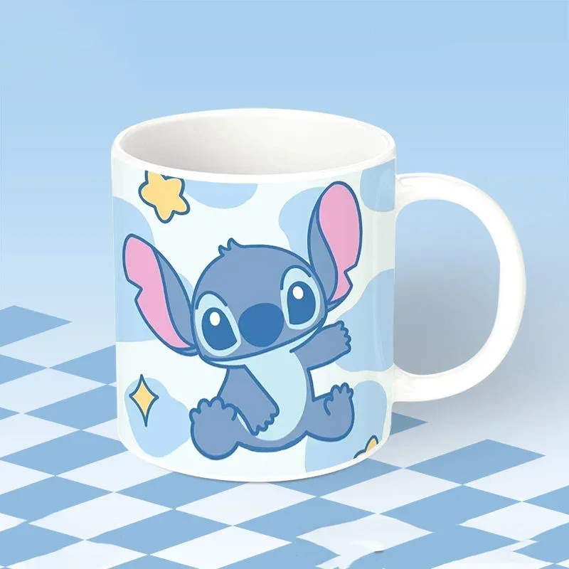 Disney Cup Stitch Childen Cartoon Water Cups  Water Bottle Mugs Milk Mugs Coffee Mugs 300ML Boy Girl Giftt