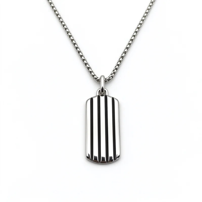 Silver Tone Alloy Streamlined Flowing Bar Pendant Necklace for Women, Smooth Polished Rectangular Tag Necklace, Chic Elegant Minimalist Fashion Jewelry for Daily Wear, Party, Wedding, Anniversary and Casual Occasions, Great Present for Her and Teen Girls