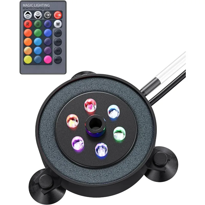 

Светодиодный светильник для аквариума с 4 режимами освещения и 16 цветами, пластиковый подводный аэратор и дисковый распылитель воздуха для аквариумов