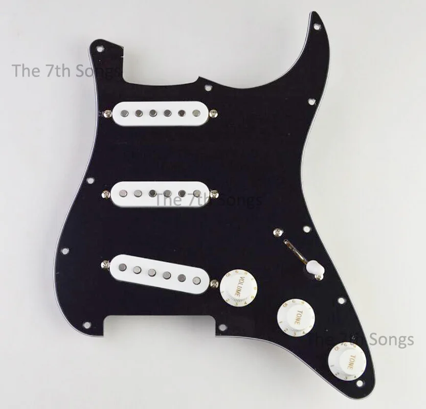 S.R.V AlnicoV City Limit 11 Holes ST Guitar Loaded Pickguard SSS Alnico 5 St Pickup Guitar Wiring Multiple Colors Pre-wired