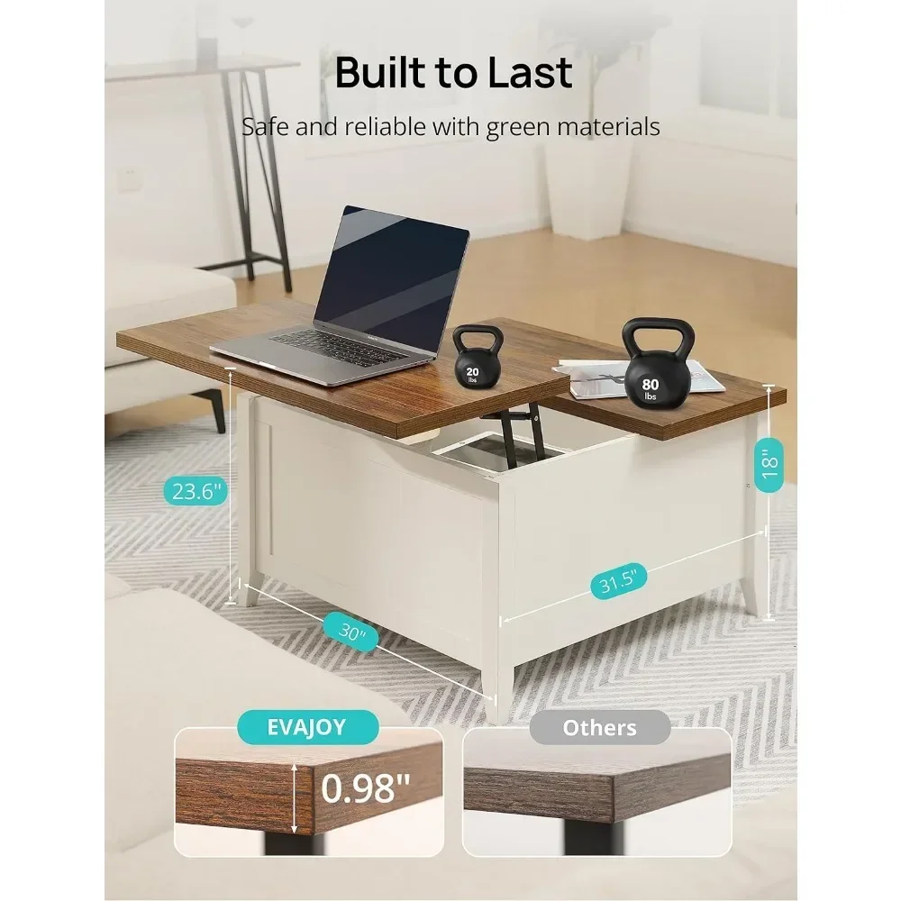 Mesa de comedor con estante de almacenamiento, mesas de centro Esquineras de diseño de lujo, mesa elevadora ergonómica con compartimento oculto, café de oficina