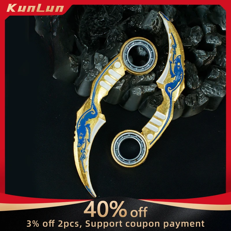 

12 CM Game Peripherals Posion Teeth Claw Knife Metal Craft Weapon Model Collectible Desk Ornament Creative Birthday Gift for Boy