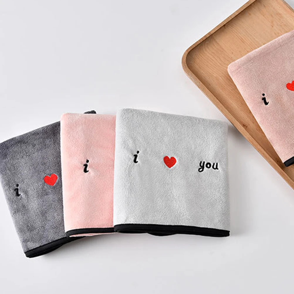 

Loving Heart 75X35 Orange Pink Pattern Soft Absorbent Bath For Women Men Home Decorative Towel Simple Love Towel