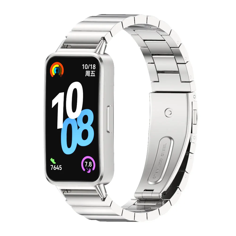 Cinturino in metallo per cinturino Huawei Band 10 per cinturino Huawei Band 9 per Huawei Band 8 Smart Watch sostituzione in acciaio inossidabile