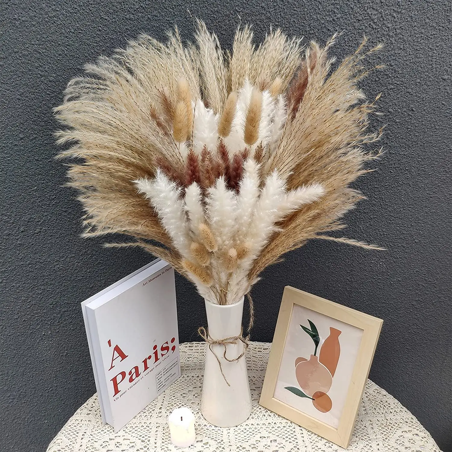 

Dried Pampas Grass Contains Bunny Tails Dried Flowers Reed Grass Bouquet Wedding Boho Flowers Home Table Decor Dekoration