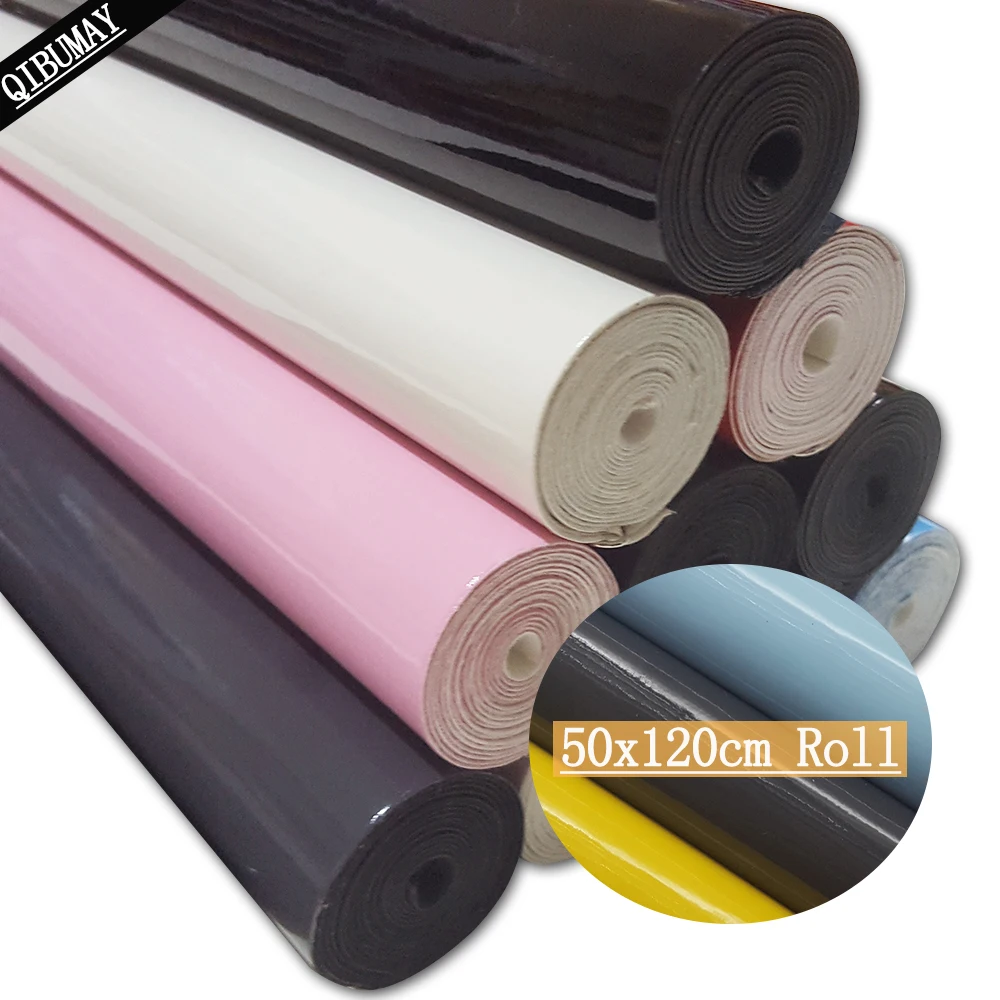 50x120cm Smooth Faux Leather Roll Big Size White Pink PU Leather By Yard For Bags Shoe Decoration DIY Hairbow Accessories