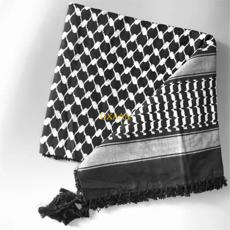 

DXAA Lightweight Adult Jacquard Pattern Shemagh Scarf Multi Purpose Headscarf Adjustable Religious Scarf Outdoor Headwrap