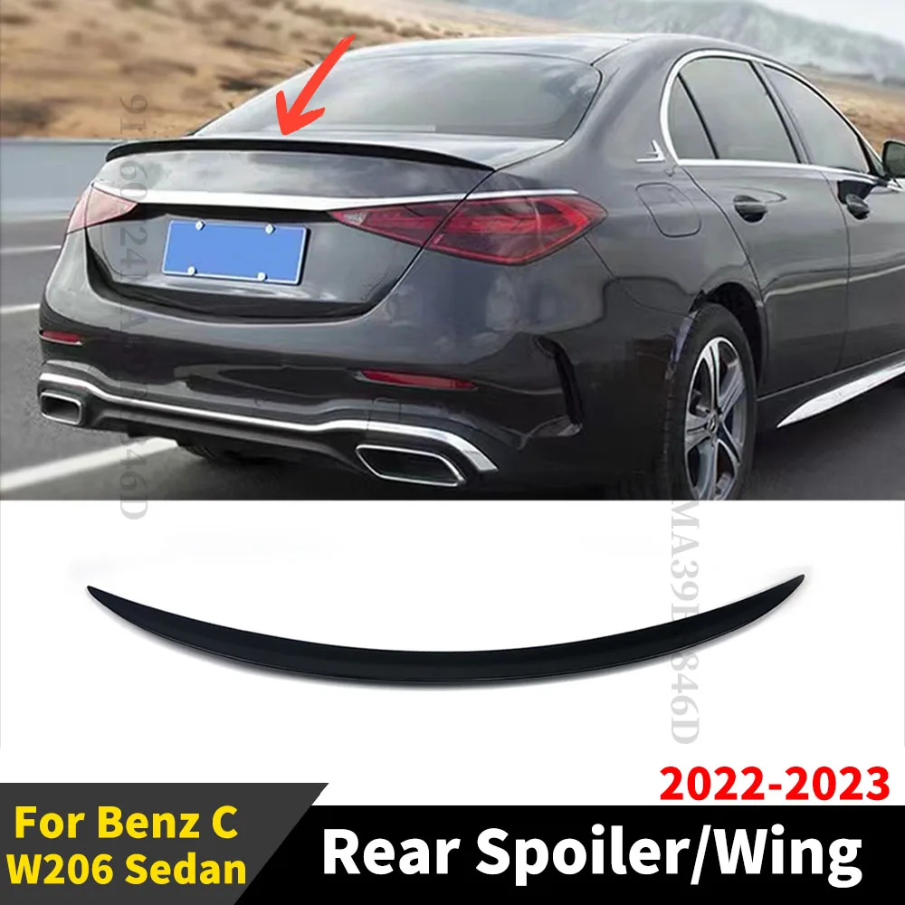 

For Mercedes Benz C class W206 4 Door Sedan 2022 2023 AMG Style Rear Spoiler Wing Sport Tail Air Deflector Tuning Accessories