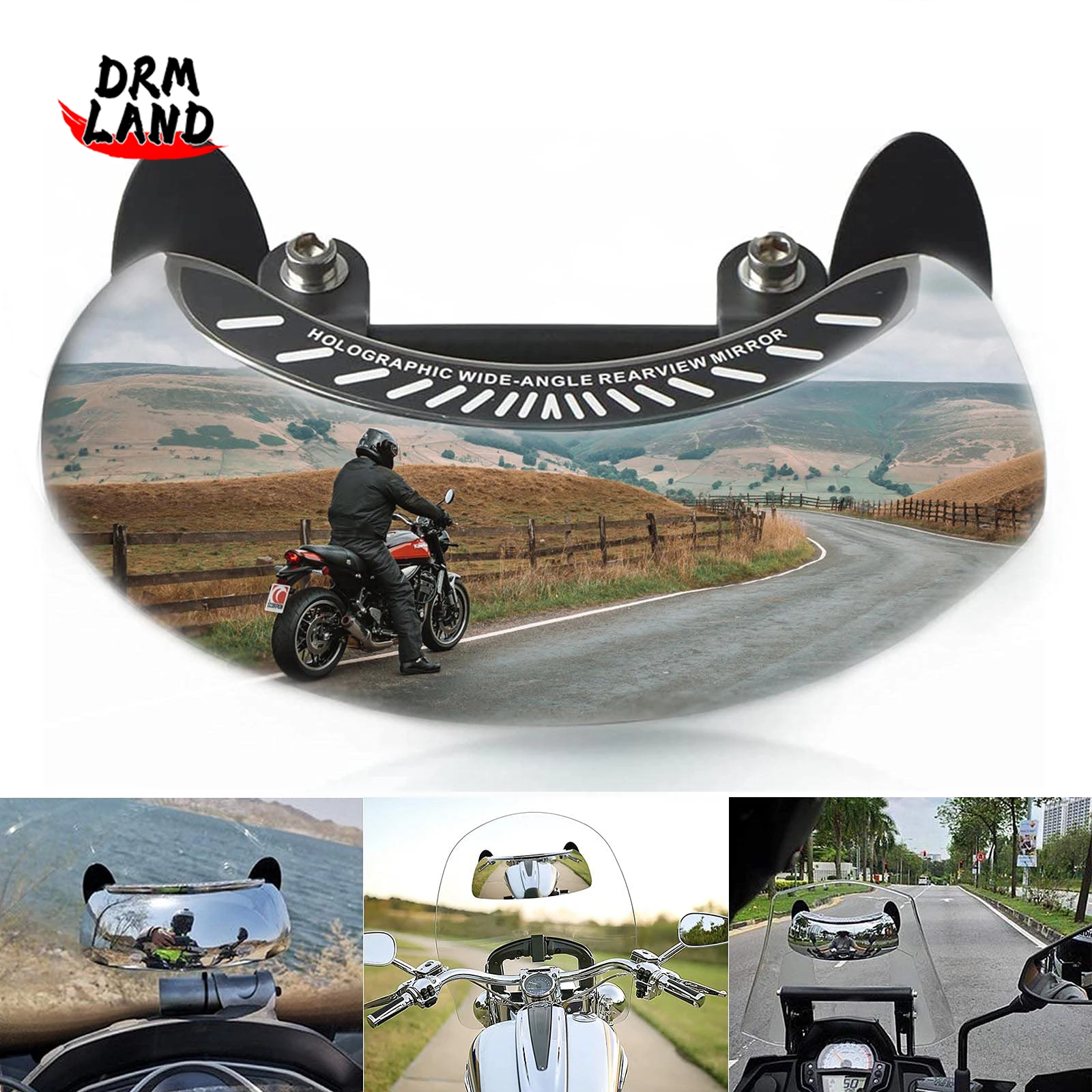 For BMW R1200GS R1250GS Motorcycle Windscreen 180+ Degree Blind Spot Mirror Wide Angle Rearview Mirrors Rear View Mirror Cover