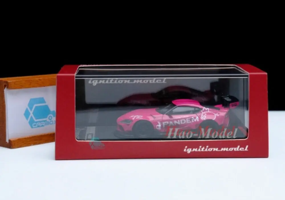 IG 1/64 For Toyota Pandem SUPRA A90 Car Model Car Resin Diecast Metal Simulation Toys Boys Gifts Hobby Display Collection Pink