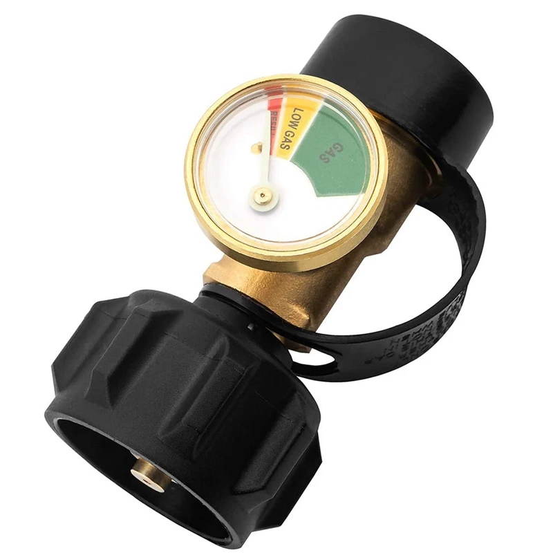 Propane Tank Gauge Gas Leak Detector Gas Pressure Meter Universal Type 1 Connection For RV Camper,Cylinder And Appliance