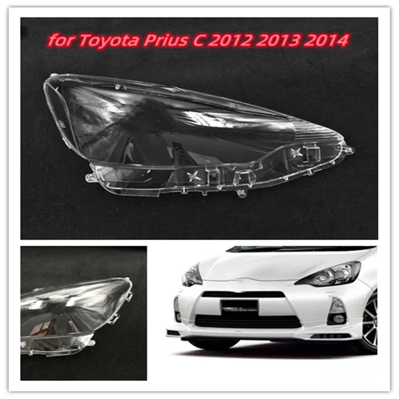 HTTCY  Car Right Headlight Shell Lamp Shade Transparent Lens Cover Headlight Cover for Toyota Prius C 2012 2013 2014