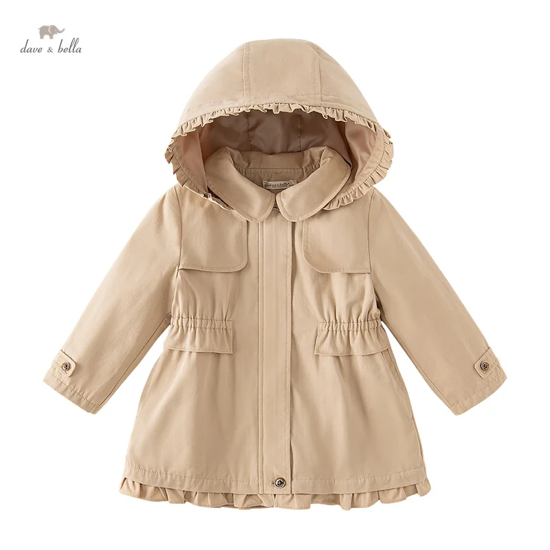 Dave Bella Children's Girl's Autumn Fashion Casual Classy Noble Jacket Overcoat Tops Outdoors Sports Party DB3237073