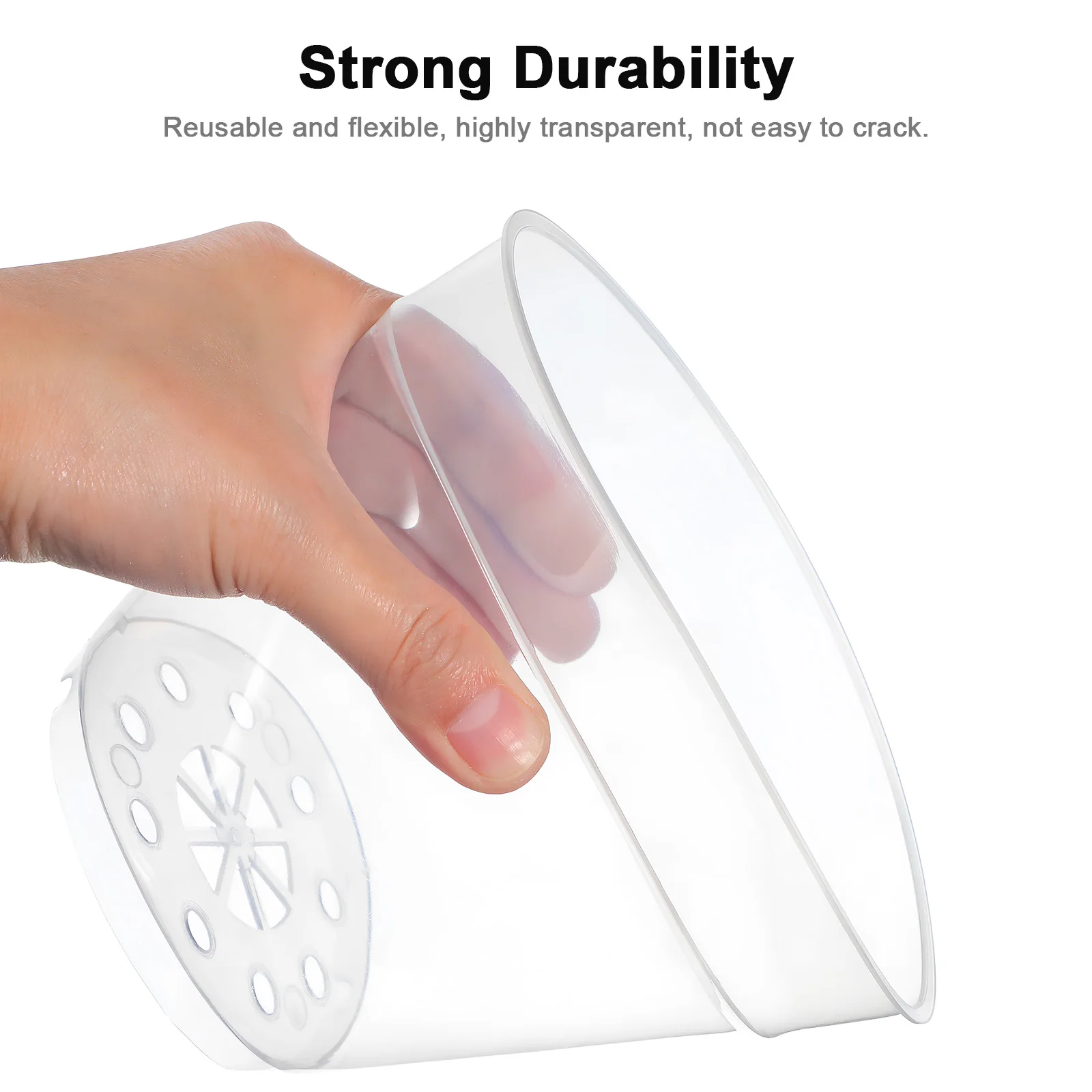 

10Pcs Clear Plastic Nursery Pot Plant Cups Drainage Holes Transparent Lightweight Gardening Indoor Outdoor