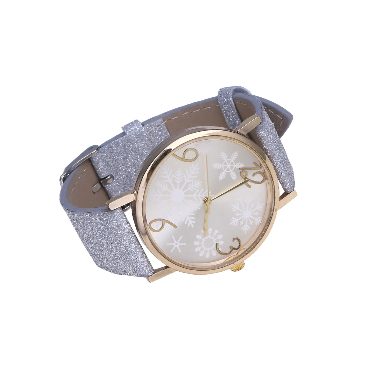 

Christmas Watch Snowflake Dial Golden Alloy Women'S Quartz Wristwatch Fashion Lady Gift Luxury Design Waterproof