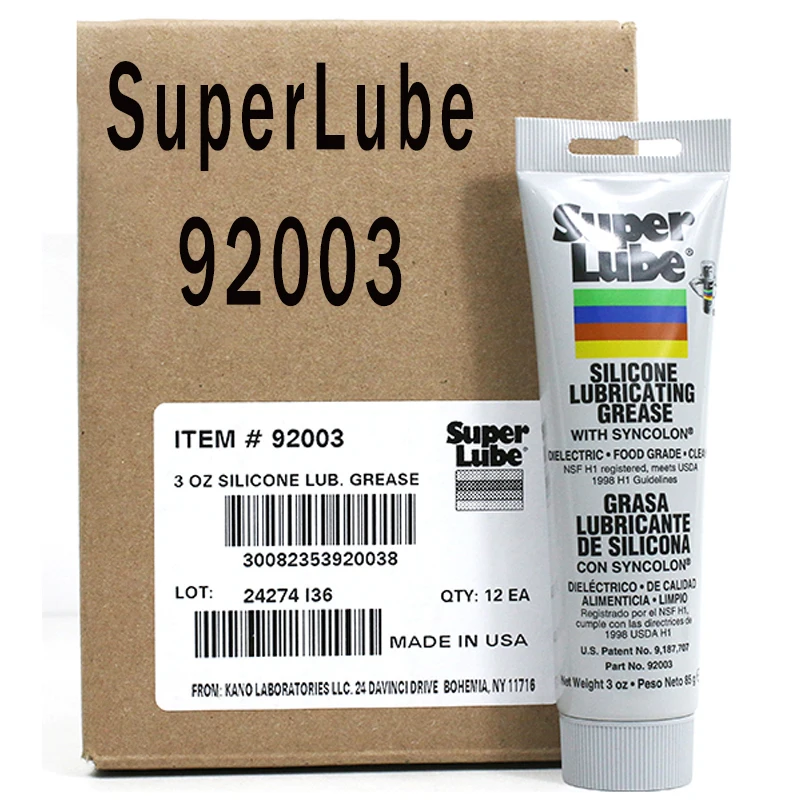

Оригинальная силиконовая смазка Super Lube 92003, водонепроницаемая смазка из ПТФЭ, лучшее для 3D-принтера, полупрозрачная трубка на 3 унции