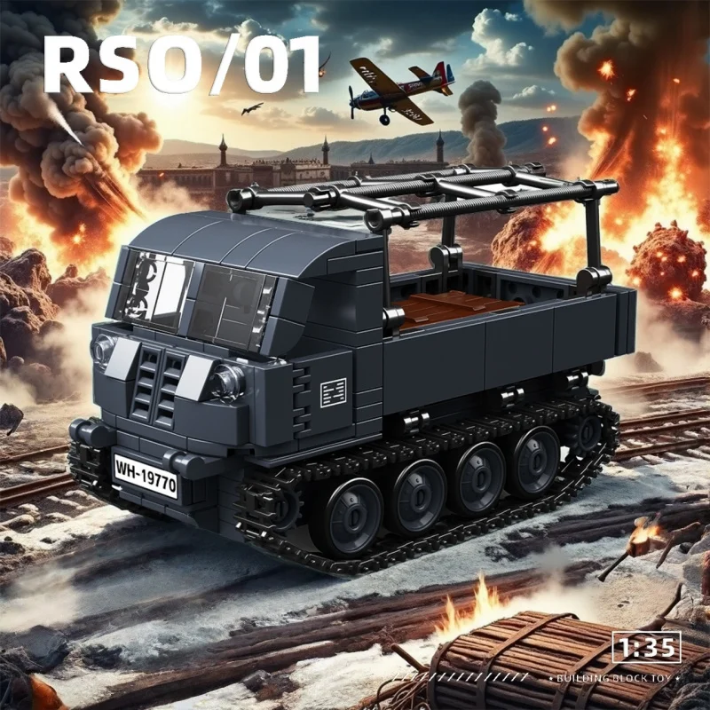 PZ.KPFW.38(T) A RSO/01 Various products such as tanks Creative Toy Series MOC Hand-built Toys DIY Tank Model Birthday Gifts
