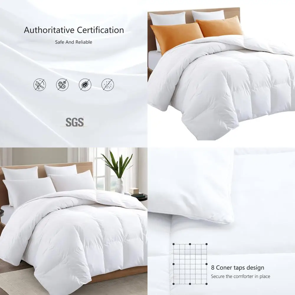 

Премиум 2100, серия Queen Comorter, всесезонный, дышащий, белый, Comorter Sot, 4D, стеганая пуховая альтернативная пододеяльная вставка со спиралью iber