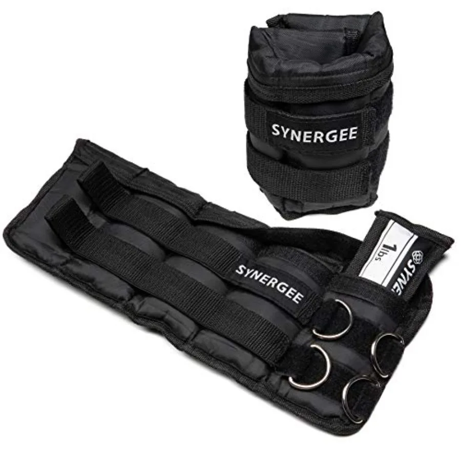 

Набор регулируемых утяжелителей для лодыжек/запястий Synergee Comfort Fit, 2 шт., 5 фунтов, 10 фунтов, 20 фунтов, черные, для тренировок и фитнеса