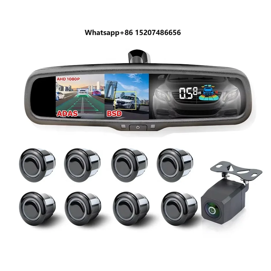 1080P Car DVR Rearview Mirror Dash  Lens Driving Recorder G Sensor Parking Assist