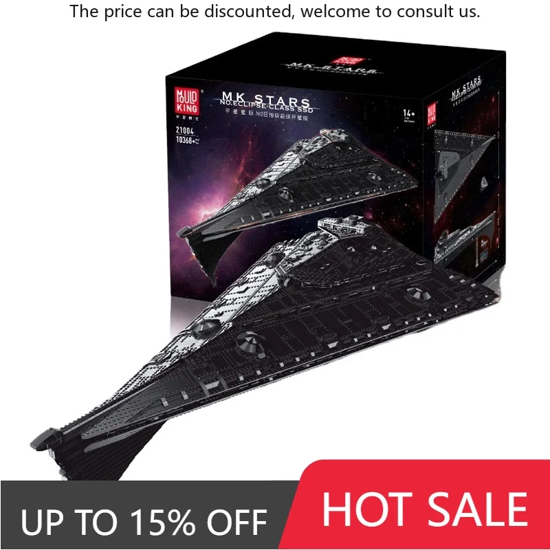 

10368PCS MOULD KING 21004 The UCS Eclipse-Class Dreadnought Star Destroyer Model Big Plastic Bricks Jumbo De Star Toys Wars