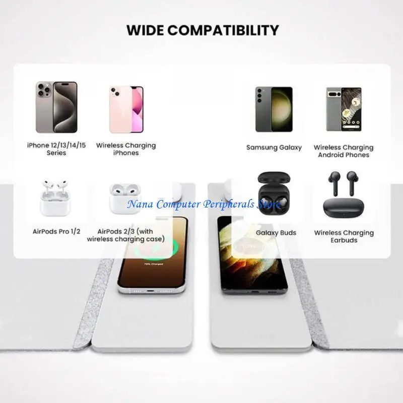 

F68C Wireless Charging Mouse Pad 15W Waterproof Gaming Mousepad with Nonslip Base Large Desk Mat Pad for PC Laptop