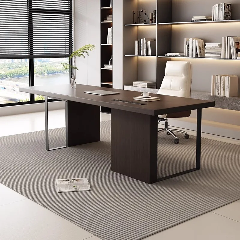 

Итальянские минималистичные офисные столы, современный дизайн, гостиная, кабинет, компьютерный стол, высококачественный письменный стол, простая офисная мебель FYOD