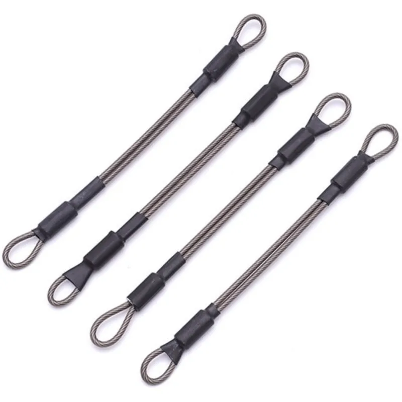 Stainless Steel Tether Cable Anti Drop Wire Rope Safety Strap For Hard Hat Helmet Tools Keys Equipment Secure Connection Storage