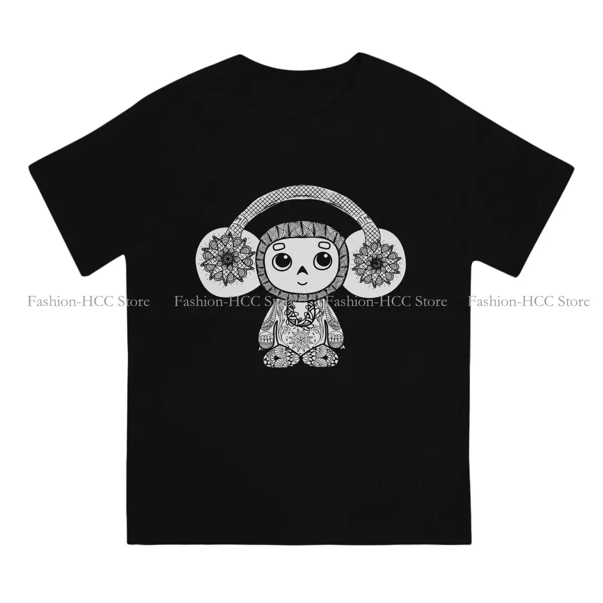 Earphone Fashion TShirts Cheburashka Che Burashka Gena Russian Cartoon Male Harajuku Tops T Shirt O Neck