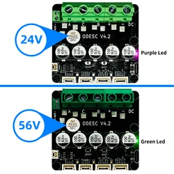 Controlador de Motor sin Escobillas ODESC V4.2 BLDC de Alto Rendimiento y Alta Potencia, Accionamiento Único con Aletas, FOC Basado en la Actualización de ODrive3.6