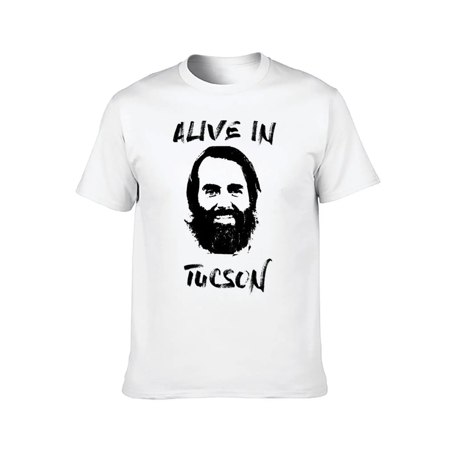 على قيد الحياة في توكسون تي شيرت رجل تي شيرت القطن الثقيل القطن تي شيرت عالية الجودة القطن الأسود تي شيرت عادي للرجل حزمة تي شيرت #2