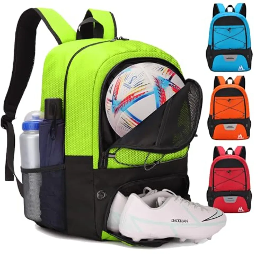 

Soccer Bag-Soccer BackpackandBackpack for and Football Volleyball and Basketball, with Ball Compartment and Separate Cleat