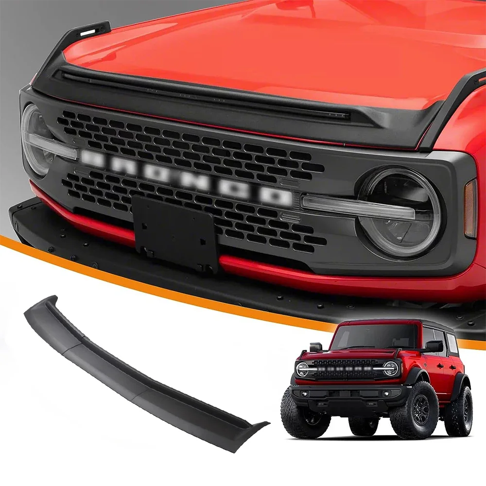 For Ford Bronco  2021 2022 2023 Hood Bug Deflector Accessories 2/4 Door Hood Shield Protector Stone Guard Matte Black