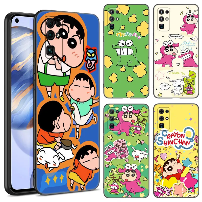 Cartoon C-Crayon Shinchan Phone Case For Huawei Honor 70 90 Lite X40 GT X50 i X5 + X6A X6S X7A X8A X8B X6 X7 X8 X9 4G X9A X9B 5G