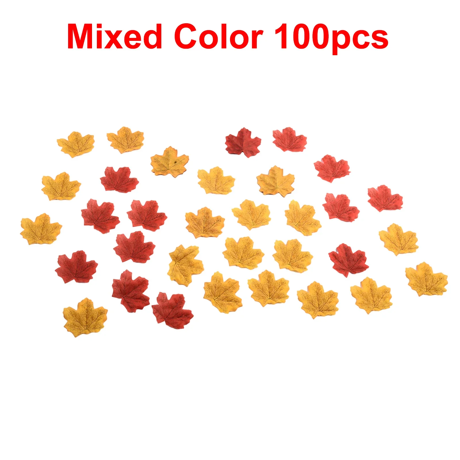 100/200Pcs Artificial Silk Maple Leaves Multicolor Fall Vivid Fake Flower Leaf Simulation Decorative For Home Wedding Party Deco