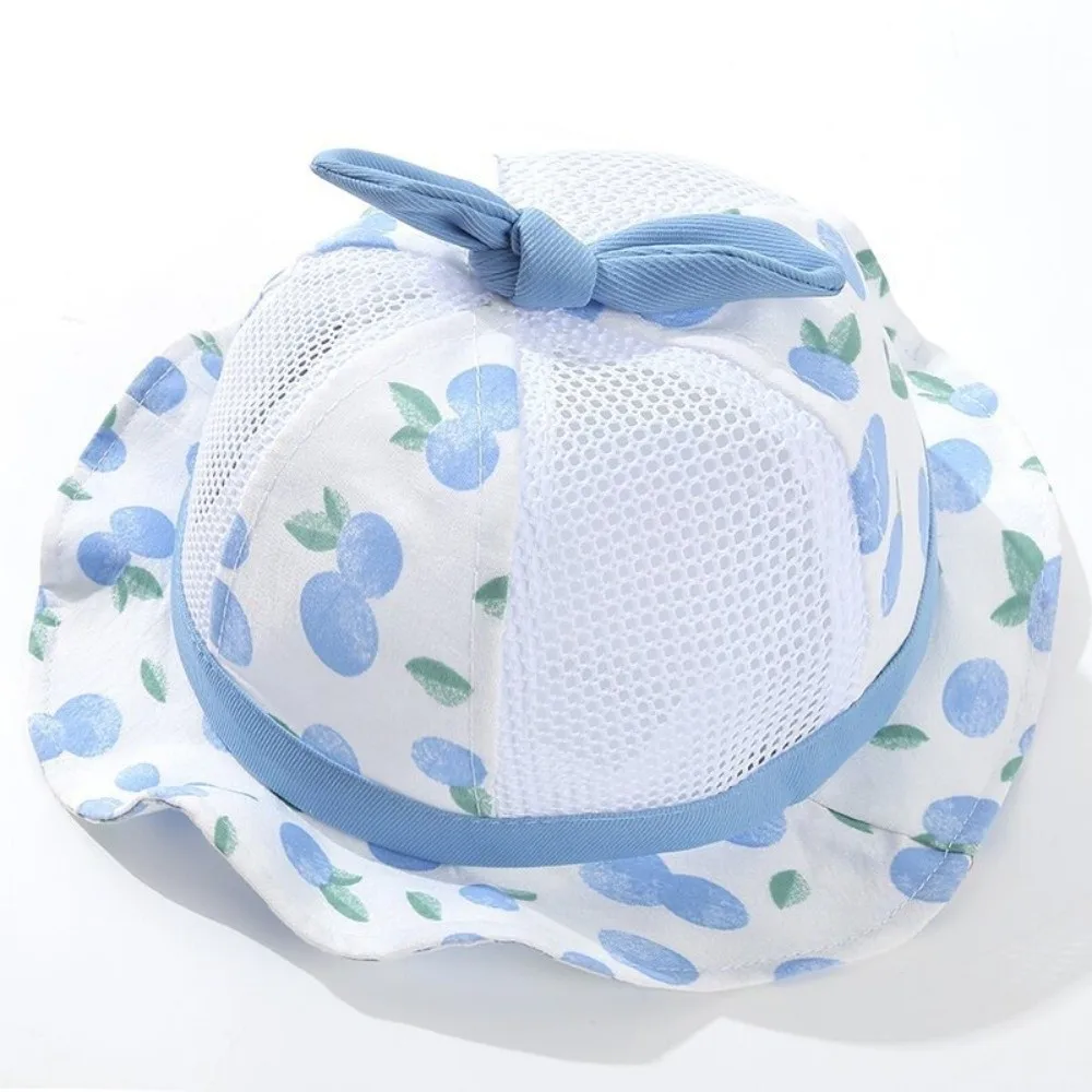 

New Wide Brim Kids Sun Hat Fruit Print Soft Fisherman Cap Sun Protection Breathable Baby Bucket Hat Summer