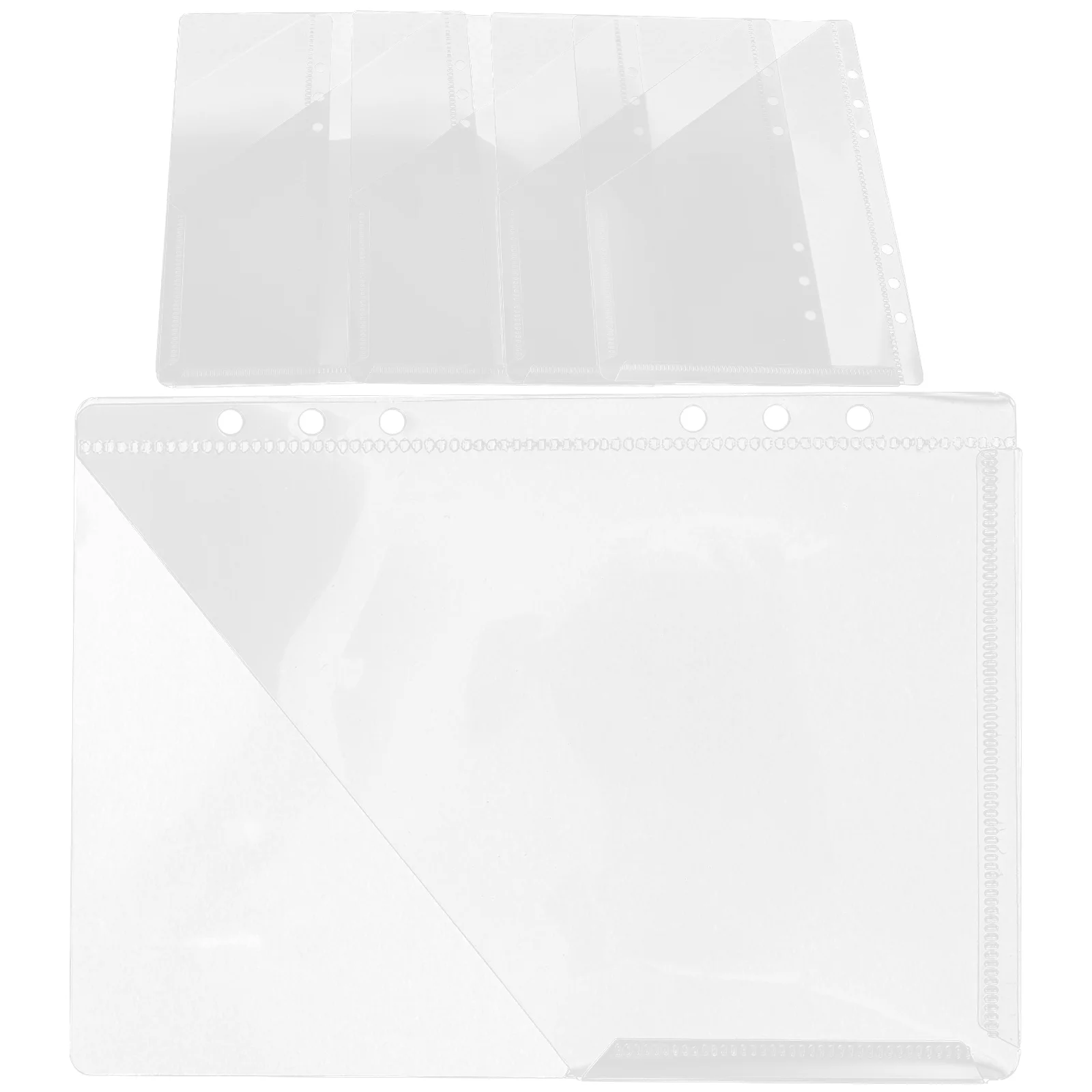 5 Pcs Inner Pocket Student Folders File Protectors Binder Work Wear-resistant Pockets Creative Transparent Multifunctional