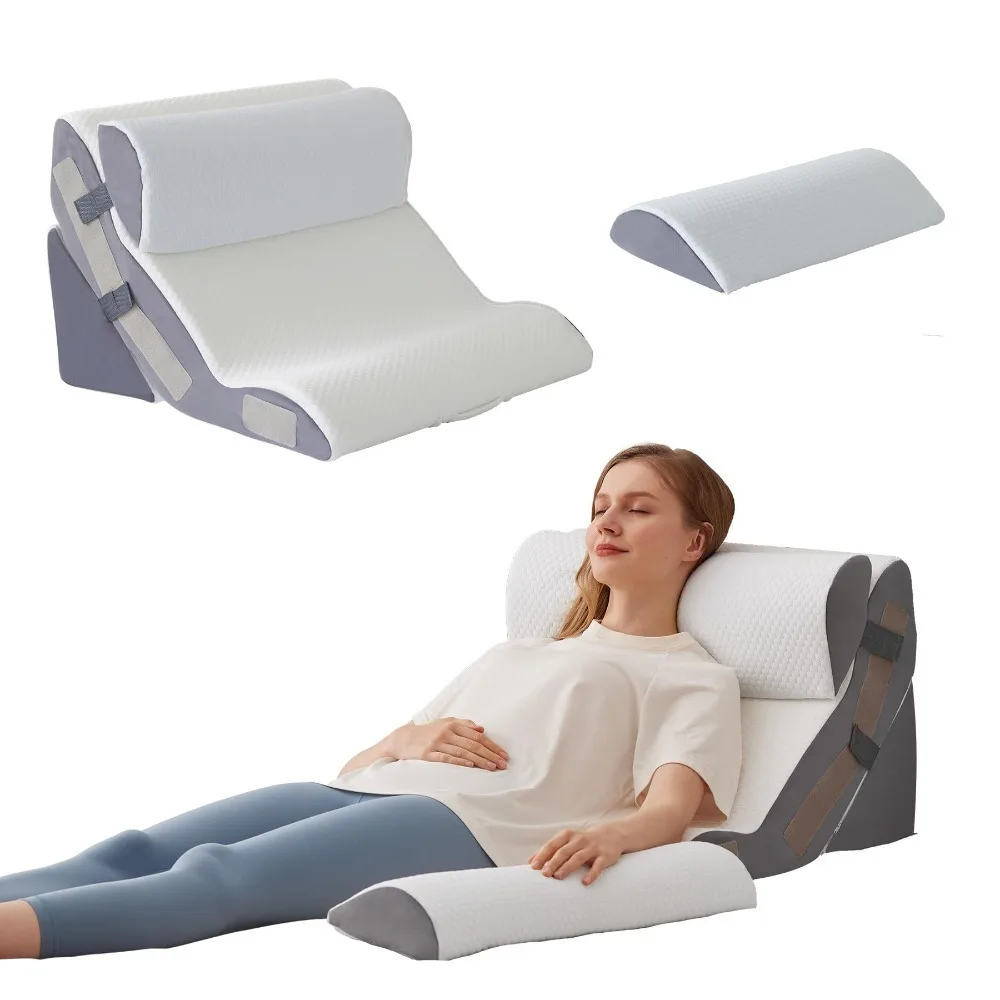 

3 шт./компл. клиновая подушка для сна, регулируемая складная треугольная подушка для храпа и после операции, облегчение боли в спине, кислотный рефлюкс