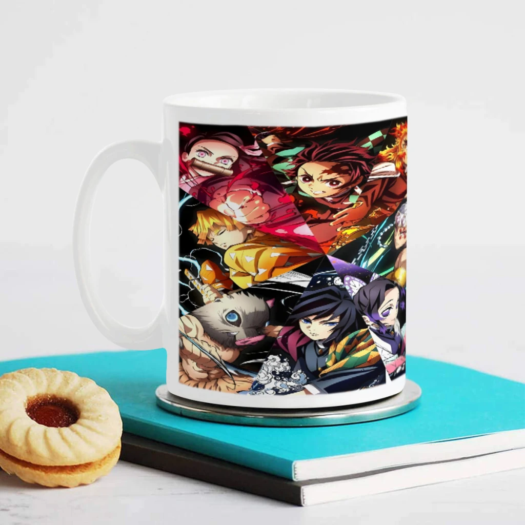 Anime Demon Slayer Blade Ceramics Coffee Mug Cute Gamer Birthday Gift Back To School Mug