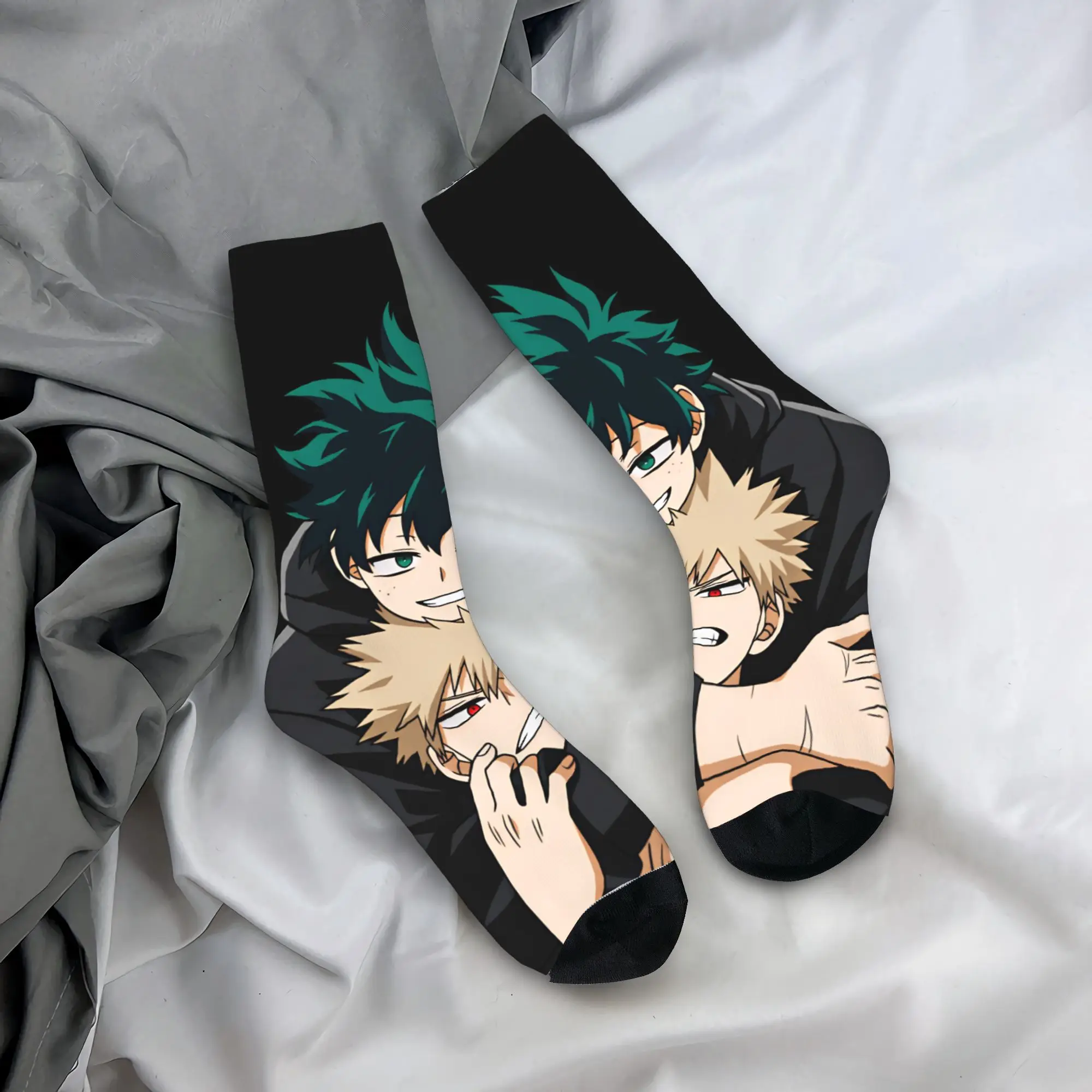 

Women Men Socks My Hero Academias Stockings Autumn Fashion Soft Breathable Socks Printed Skateboard Anti Sweat Socks