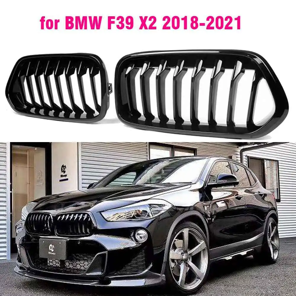 

Replacement Bumper Kidney Grille All Black For BMW F39 X2 M35i XDrive20d XDrive28i SDrive20i 2018 2019 2020 2021