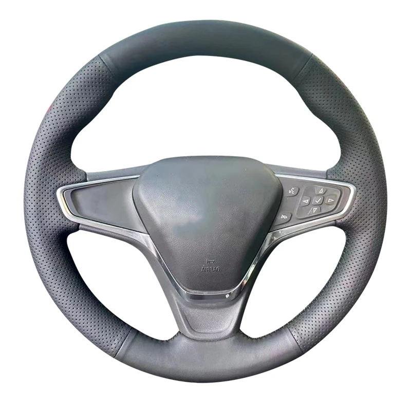 Car Steering Wheel Cover Leather Braid Car Accessories For Chevrolet Malibu XL 2016-2019 Equinox 2017 Opel Ampera -E 2019