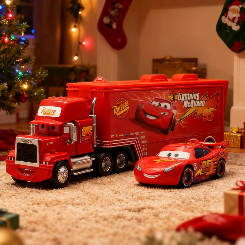 

2025 Новый набор автомобилей и грузовиков Disney Pixar Молния Маккуин Дядя Майка Модель грузовика Гоночный автомобиль Новый год Рождественский подарок для мальчиков