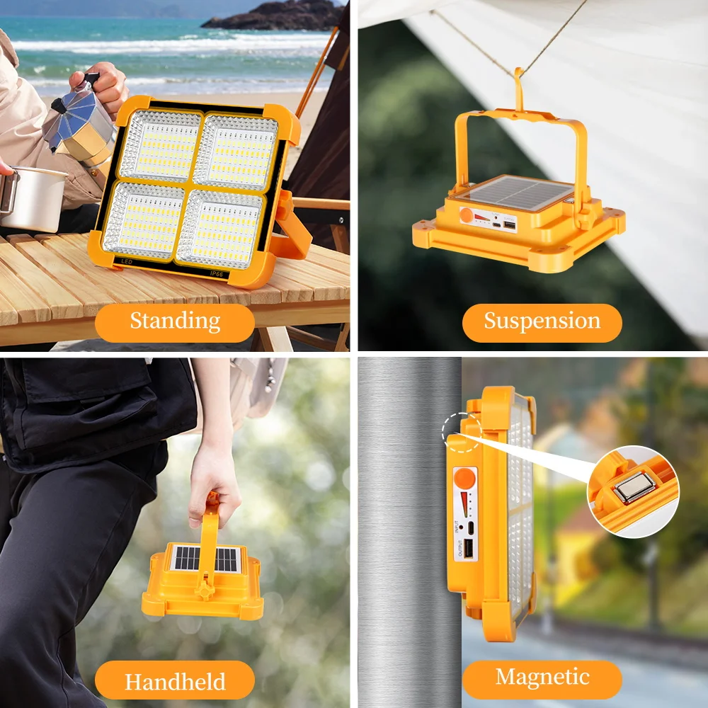 Solar Portable Lantern Lamps Outdoor Solar Led Camping Light Power Bank Tent Light Emergency Flashlight Rechargeable Solar Lamp