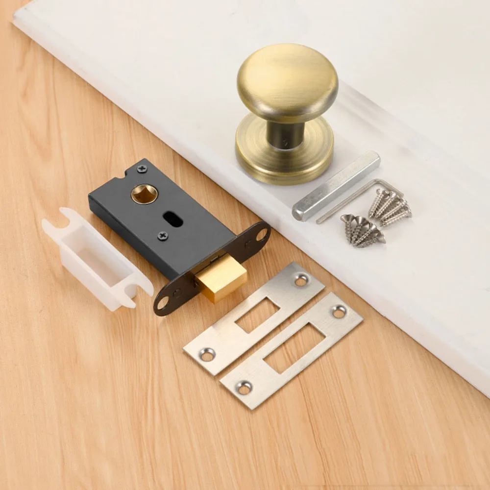 

Round Handle Single-sided Invisible Door Lock Keyless Silent Door Knob Universal High Quality Alloy Door Lock Kitchen