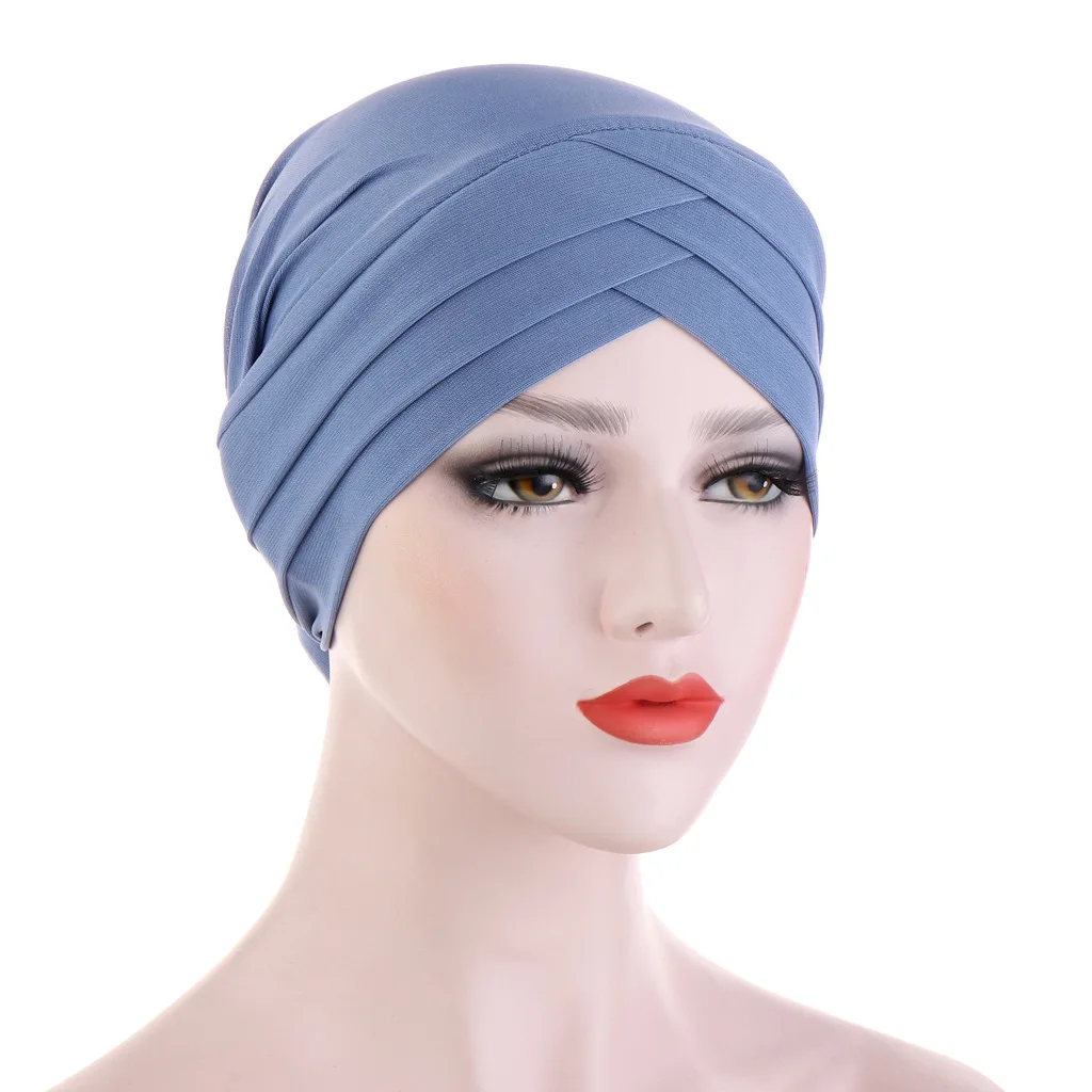 Nieuwe Vrouwen Voorhoofd Crossing Cap Vintage Head Wraps Tulband Bruiloft Hoofddeksel Moslim Hijaabs Hoofddoek Hoed Indiase Hoed Mujer